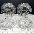 Plaques en verre tchèque cristal plomb bohème x4 avec autocollants 19 cm 580 g chacune
