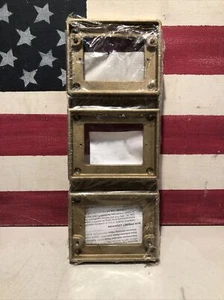 WIREMOLD WALKER LEGRAND 837T NONMETALLIC 3-GANG TILE FLANGE OBX SERIES, BRASS - Picture 1 of 2