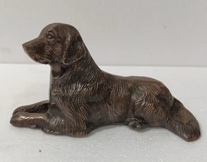Metal Dog statue sculpture figurine Retriever Copper Antique Finish - Picture 1 of 10