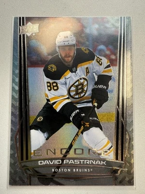 David Pastrnak, Boston Bruins, Encore, UD 25-26 Series 1 Hockey #E-80 - Image 1 of 2