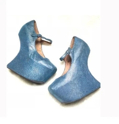 Jeffrey Campbell Teal Moon Jelly Hoof Shoes(Size 7M) - Image 1 of 4