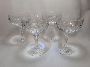 Vintage Old Galway Galway Crystal Champagne Coupes Set of 4 Stunning! - Picture 1 of 15