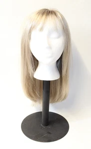 HM HENRY MARGO LONG STRAIGHT BLOND HAIR WIG W/ BANGS & ROOTS, 17 INCHES LONG - Picture 1 of 14
