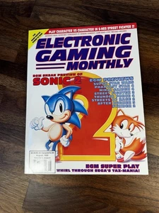 Electronic Gaming Monthly EGM #37 Aug 1992 Sonic 2 w/inserts - Picture 1 of 10