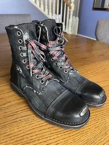 Botas Diesel Steal Toe para hombre talla 41 denim y cuero - Imagen 1 de 6