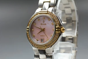 [ Near MINT ] Bulova 53792 Rose Gold Dial date Quartz Women's watch From JAPAN - Picture 1 of 11