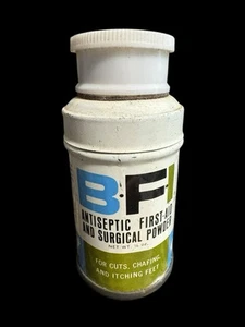 Vintage BFI Chirurgisches Pulver Erste Hilfe Behälter teilweise voll - Bild 1 von 9