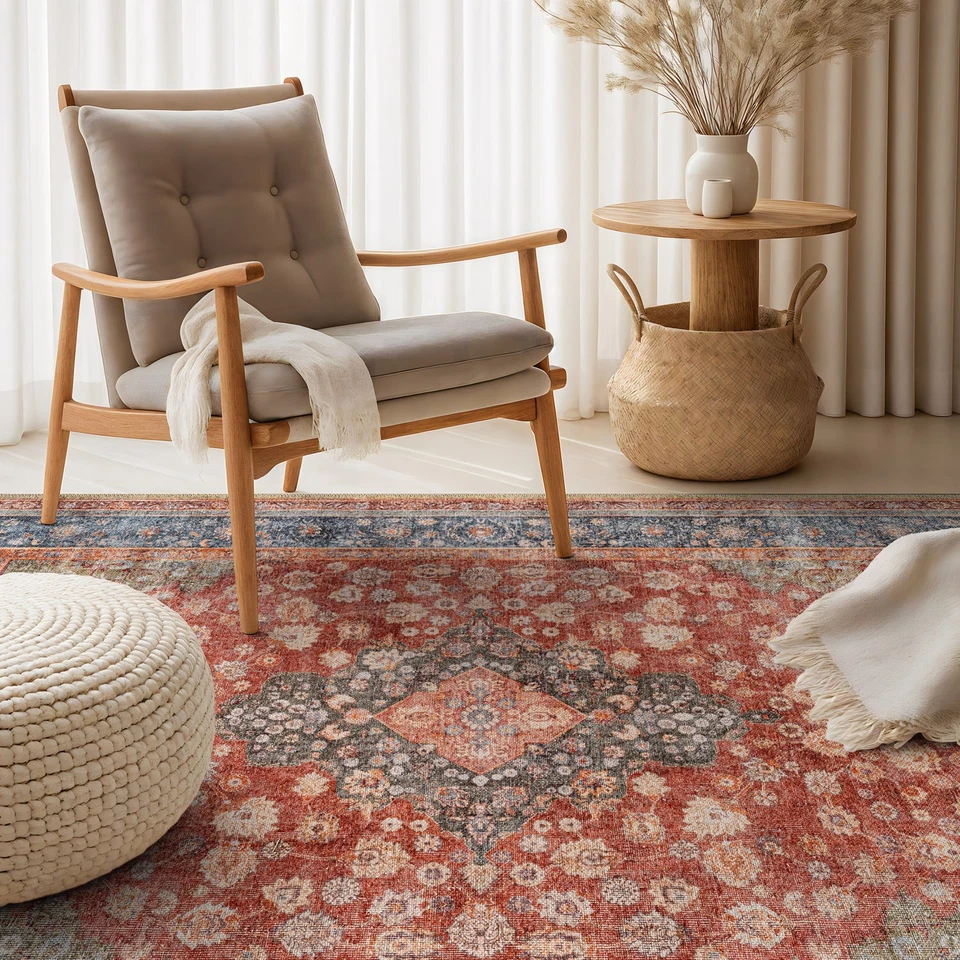 Rugshop Area Rug Machine Washable Non-Slip Backing Living Room Rugs Bedroom Rugs - Image 1 of 2