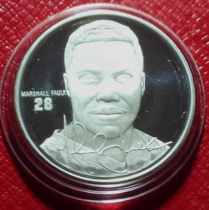 Marshall Faulk-Indianápolis Colts-Licencia NFL-Highland Mint 1 oz.999 plata - Imagen 1 de 3