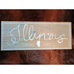 Clairemont and Co Illinois gegründet 1818 Holz Wandkunst Wohndeko Schild Plakette - Bild 1 von 6