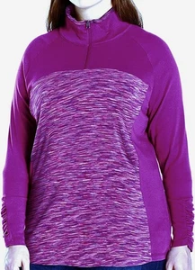 Columbia Womens Plus 3X Purple Dahlia Outerspaced 1/2 Zip Long Sleeve Pullover - Picture 1 of 12