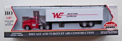 Model Power 15002 1/87 HO SH Tractor w/ container box trailer Western Express - Image 1 of 2