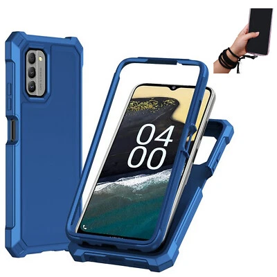Funda de teléfono para Nokia G100 cuerpo completo a prueba de golpes + cordón bandolera collar Foto 1 de 4
