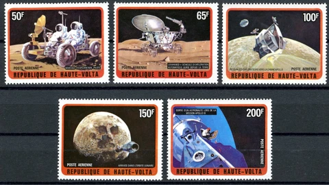 Haute Volta 1973 Mission Apollo Michel 427-431 Serrated/Perf Cover