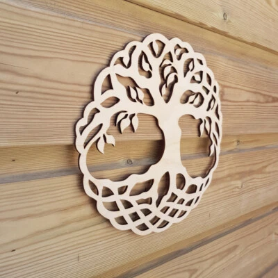 Tree Of Life Wall Art - 3D Hanging Wood Decoration SCULPTURE - Gift - Image 1 of 4