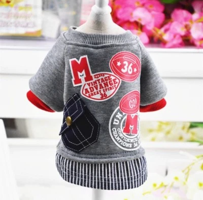 Hundebekleidung Hundeshirt Pullover Hoodie Chihuahua Grau Yorky XS Pulli T Shirt - Bild 1 von 2