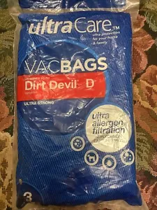 Ultra Care Dirt Devil Type D Vacuum Bags (3-Pack), - Picture 1 of 2