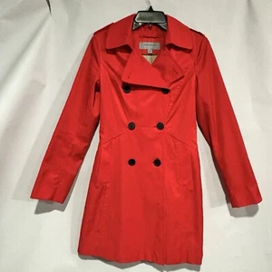 Andrew Marc Coat Women's Jacket Red Button Up Raincoat Marc New York Size XS - Picture 1 of 16
