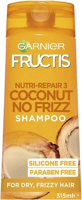 Garnier Fructis Coconut No-Frizz Shampoo for Frizzy Hair 315ml - Image 1 of 3