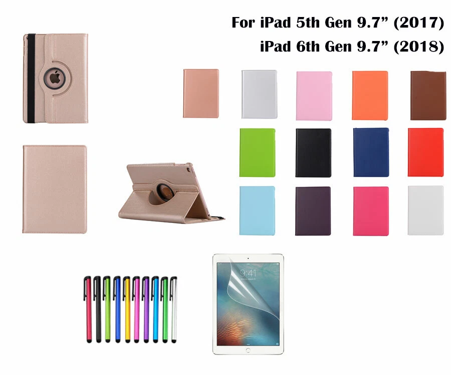 360°Rotate PU Leather cover case for Apple iPad [5th Gen][6th Gen] 9.7"  - Image 1 of 1
