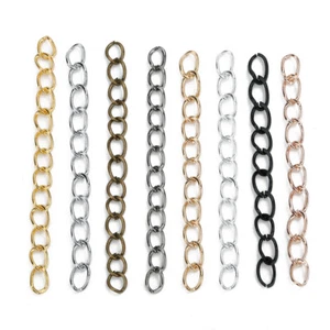 Cadena extensora de extensión de metal hierro de 3 mm color oro/plata/bronce de 5 cm 100 un. hágalo usted mismo - Imagen 1 de 9