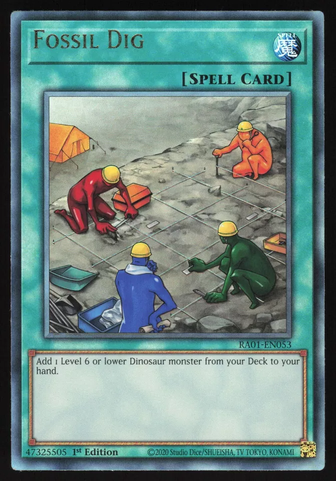 Fossil Dig NAME SHIFT MISPRINT - RA01-EN053 - Ultimate Rare - Yugioh - Image 1 of 1