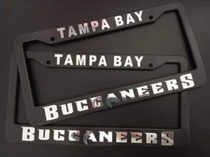 SET of 2 - Tampa Bay Buccaneers Plastic License Plate Frames - Picture 1 of 2