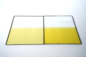 2 Tiffen 6.6"x6.6" Clear / Yellow 1, 2 Graduated Color Camera Filters - Picture 1 of 4