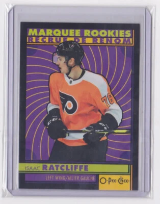 2022-23 O-PEE-CHEE MARQUEE ROOKIE BLACK 20/100 ISAAC RATCLIFFE #552 FLYERS - Image 1 of 2