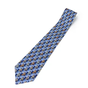 USADO LOEWE corbata seda azul negocio - Imagen 1 de 13