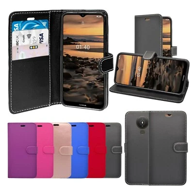 For Nokia 1.4 Case Wallet Flip PU Leather Stand Card Slot Pouch Phone Cover - Image 1 of 4