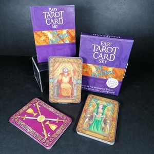 Easy Tarot Book and 78 Large Card Set Spiritual Magic Mythology Used Complete - Picture 1 of 11