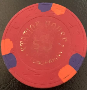 $5 CASINO CHIP STATION HOUSE TONOPAH NV 1982 H & C #N3360 OBS CERRADO 2002 - Imagen 1 de 4