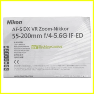 Manuale per Nikon AF-S DX Nikkor 55/200mm f4-5,6 G ED VR Italiano E G F S J. - Imagen 1 de 2