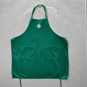 Starbucks Unisex Apron OS Green Logo Adjustable Straps Embroidered Coffee - Picture 1 of 8