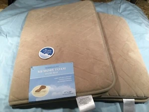 2 alfombrillas de baño Tranquility de espuma viscoelástica bronceada 17"x24" 1 con etiquetas y 1 sin etiquetas - Imagen 1 de 6