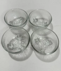 Vintage Riekes-Crisa Fine Crafted Crystal Footed Serving Dish Dessert 4pc - Picture 1 of 4
