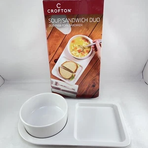 Crofton zuppa e panini duo piatto ciotola nuovo scatola aperta - Foto 1 di 9