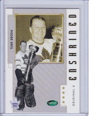 Turk Broda Enshrined 2003 Parkhurst Original Six Toronto Hockey Card 83 - Image 1 of 2