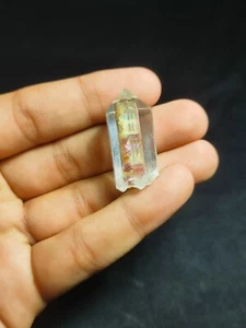 Raw Clear Quartz Pencil with Ethiopian Opal Filling - Unique Healing Crystal - Picture 1 of 2