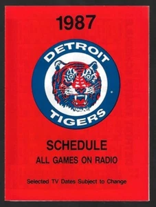 1987 Detroit Tigers MLB Baseball Schedule !!! Visa & Mastercard - Picture 1 of 1