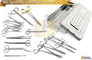 OB - Gynae Chirurgisches Set Vaginale Lieferung Operationsinstrumente Kit Box - Bild 1 von 15