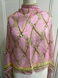 BNWT Moschino 100% Silk Chiffon Scarf Shawl Tape Measure Scissors Dressmaking - Picture 1 of 12