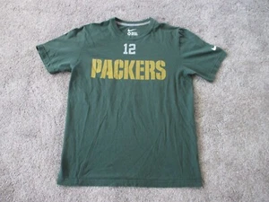 Nike GREEN BAY PACKERS AARON RODGERS #12 Short Sleeve T Shirt Size Medium, VGC - Picture 1 of 5
