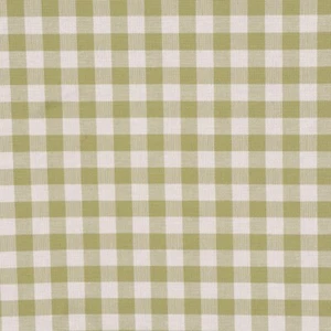 Gingham Check Green Fabric Woven Curtain Crafts Cushions Upholstery per metre - Picture 1 of 6