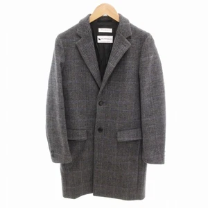 B&Y Chester Coat Wool Long Glen Check Youth & Beauty & Youth Used - Picture 1 of 8