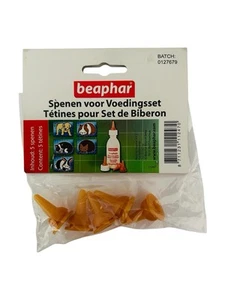 5 Beaphar Replacement Teats Bottle Teats Small Animal Hedgehog Puppy Kitten - Picture 1 of 1