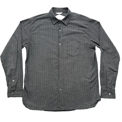 3SIXTEEN Gray Diamond Ray Jacquard All Over Print Long Sleeve Button Up Shirt 2X - Image 1 of 4