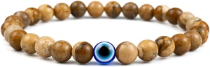 Natürlicher Achat Böses Auge Armband für Herren - Bild 1 von 7