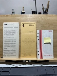 Vintage IBM FORTRAN SCRIPT COBOL Data Card Lot of 3 - Afbeelding 1 van 12